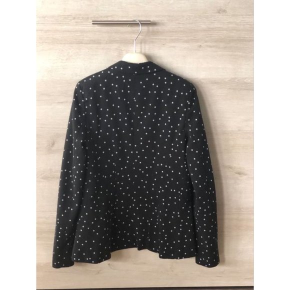 Pull&Bear Black Blazer with White Stars Print - Picture 2 of 4